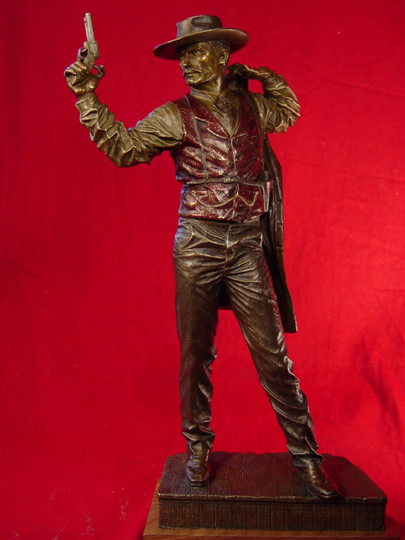 Doc Holliday with Cocked Gun Bronze