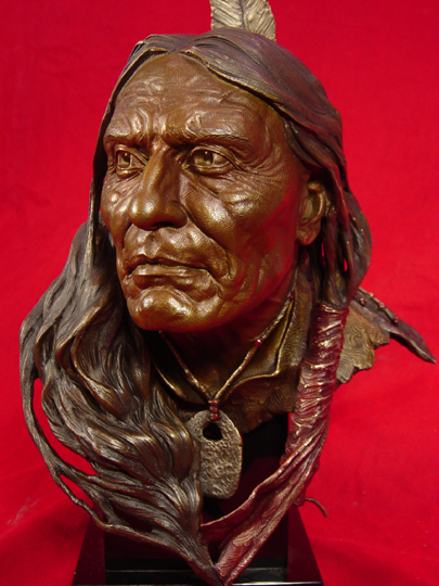Red Cloud Bronze Sculpture
