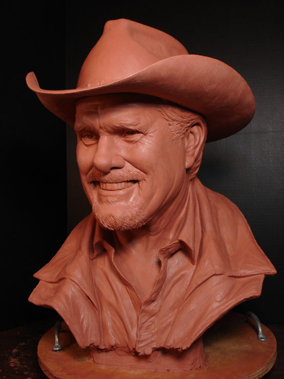 Terry Bradshaw Lifesize Clay Bust by #GregPolutanovich 