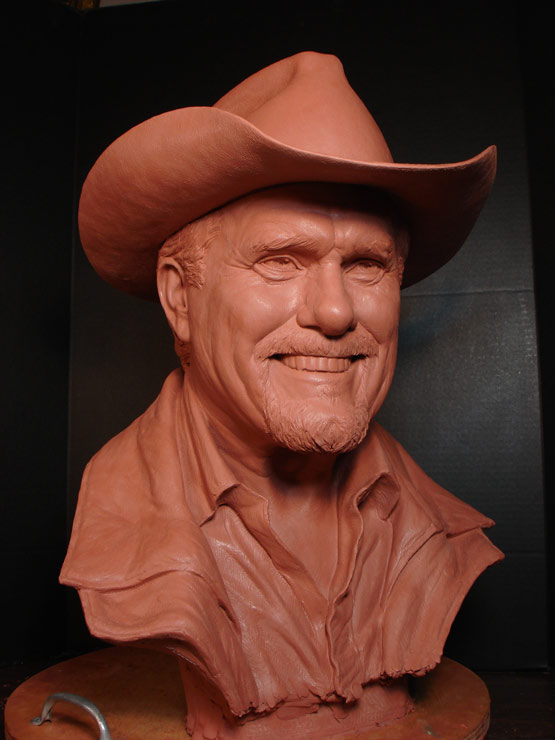 Terry Bradshaw Lifesize Clay Bust by #GregPolutanovich 