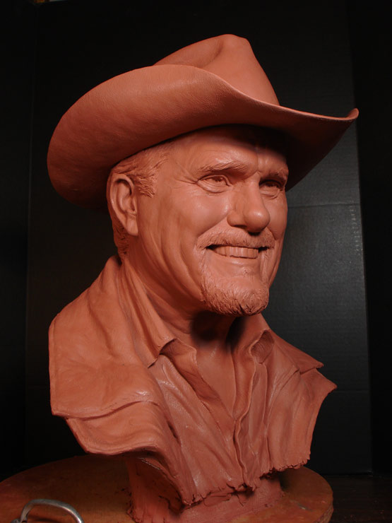 Terry Bradshaw Lifesize Clay Bust by #GregPolutanovich 