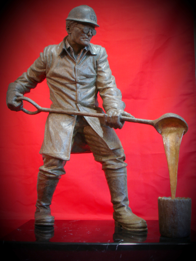 BIN MAN 18" Bronze Sculpture by #GregPolutanovich 
