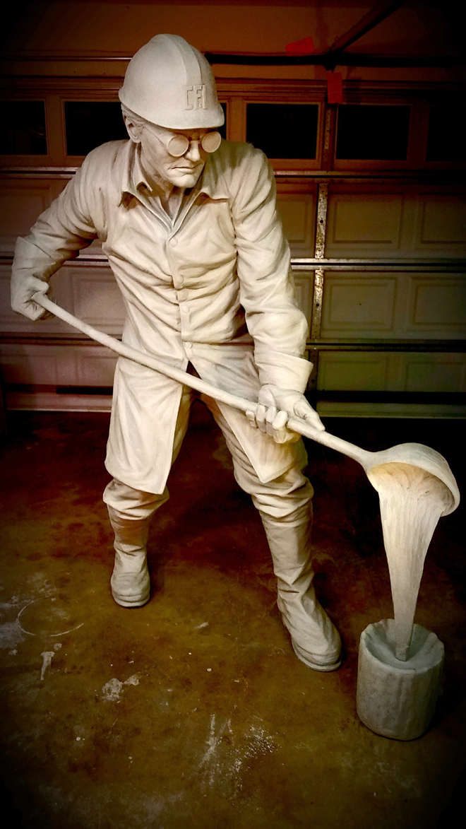 BIN MAN 6 foot 5 inch Clay Sculpt by #GregPolutanovich 