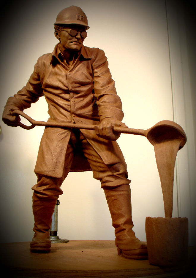 BIN MAN 18 inch Clay Sculpture by #GregPolutanovich