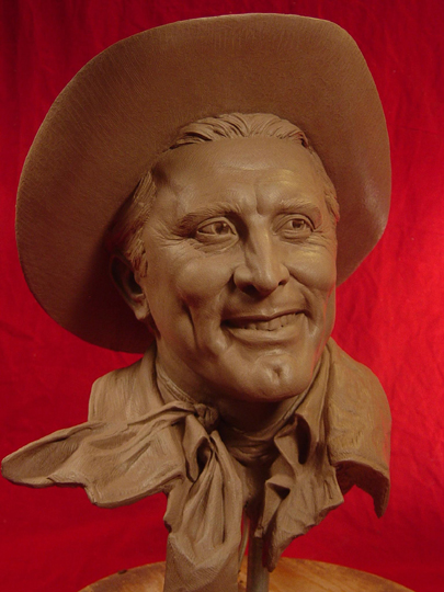 The Brave Cowboy Clay Sculpture