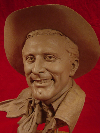 The Brave Cowboy Clay Sculpture
