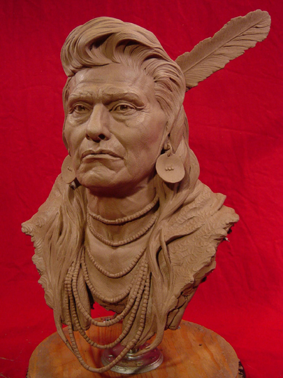 Chief Joseph Clay Sculpture by Greg Polutanovich