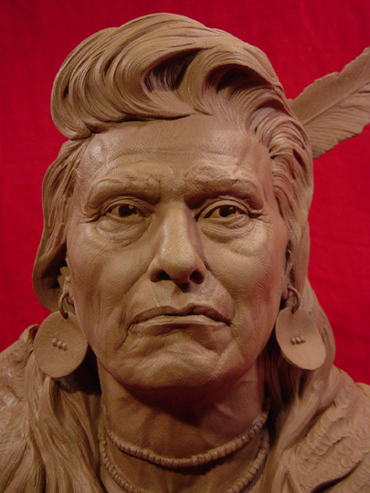 Chief Joseph Clay Sculpture by Greg Polutanovich