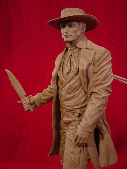 Jim Bowie Clay Sculpture by Greg Polutanovich