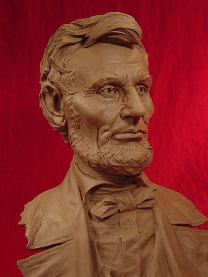 Lincoln Clay Sculpture