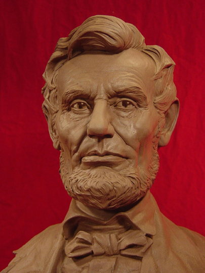 Lincoln Clay Sculpture
