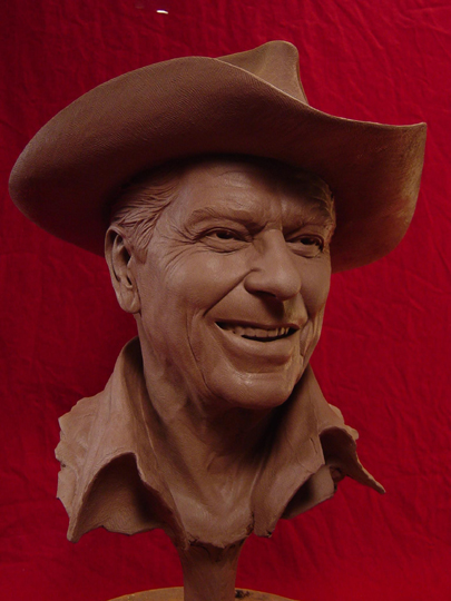 REAGAN COUNTRY Clay Sculpture by Greg Polutanovich