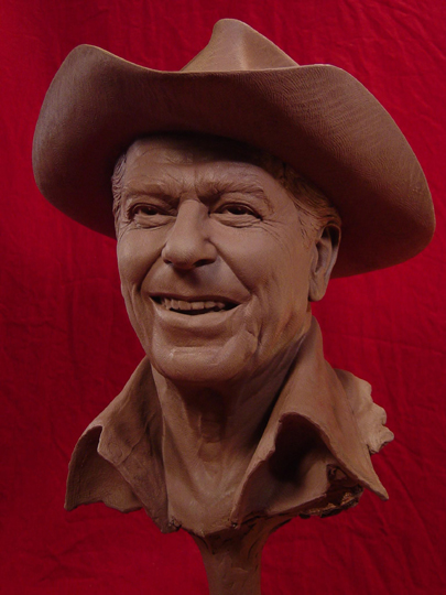 REAGAN COUNTRY Clay Sculpture by Greg Polutanovich