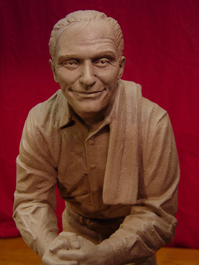 The Run Away Clay Sculpture by Greg Polutanovich