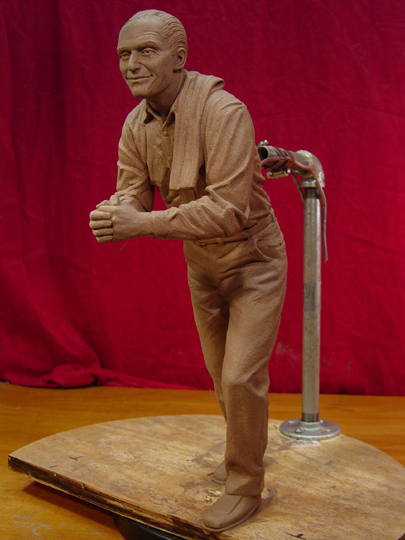 The Run Away Clay Sculpture by Greg Polutanovich