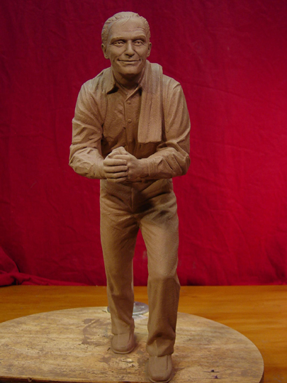 The Run Away Clay Sculpture by Greg Polutanovich