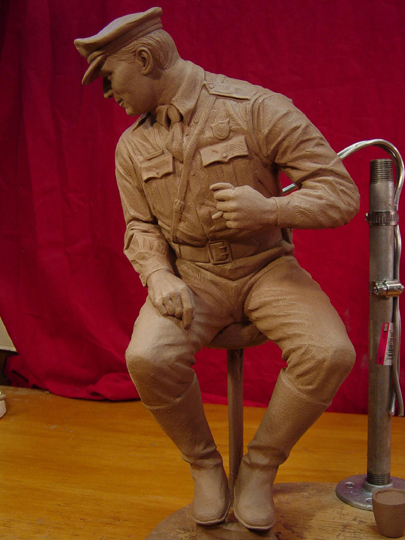 The Run Away Clay Sculpture by Greg Polutanovich