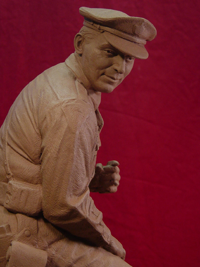 The Run Away Clay Sculpture by Greg Polutanovich