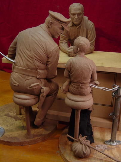 The Run Away Clay Sculpture by Greg Polutanovich