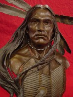 Wind in his Hair Bronze by Greg Polutanovich