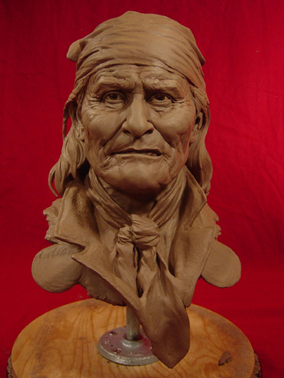 GERONIMO Clay Bust