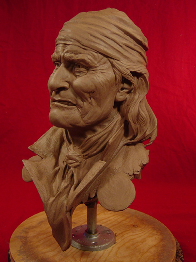 GERONIMO Clay Bust