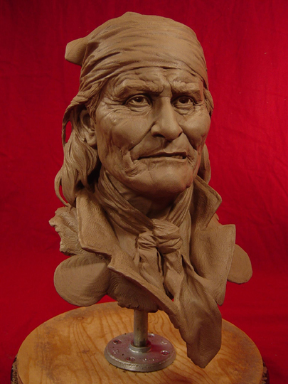 GERONIMO Clay Bust