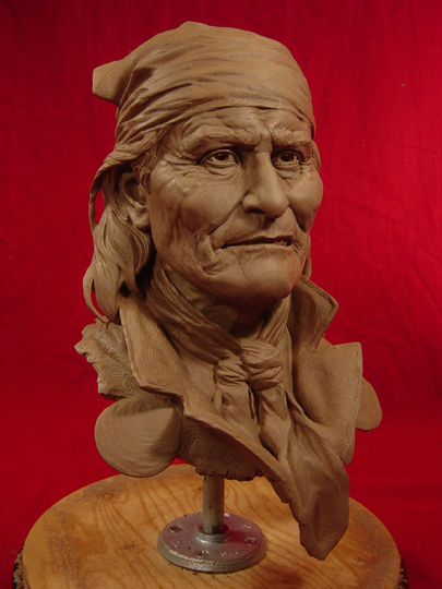 GERONIMO Clay Bust