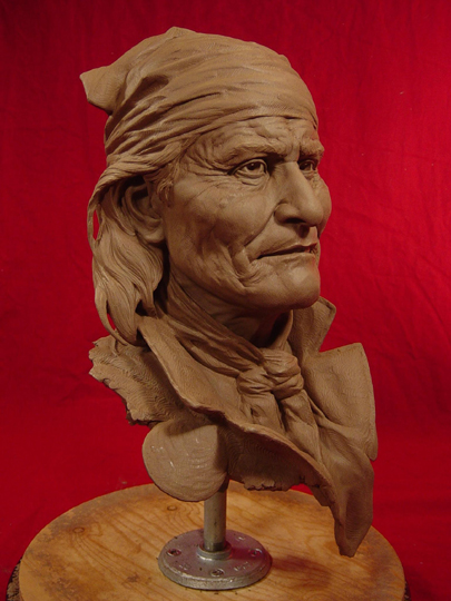 GERONIMO Clay Bust