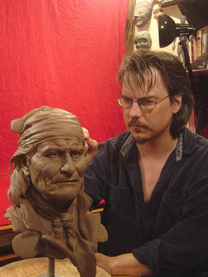 GERONIMO Clay Bust