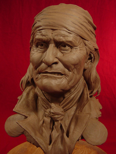 GERONIMO Clay Bust