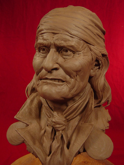 GERONIMO Clay Bust