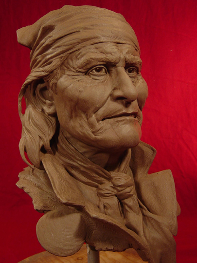 GERONIMO Clay Bust