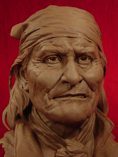 GERONIMO Clay Bust