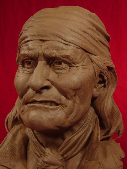 GERONIMO Clay Bust