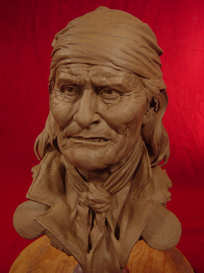 GERONIMO Clay Bust