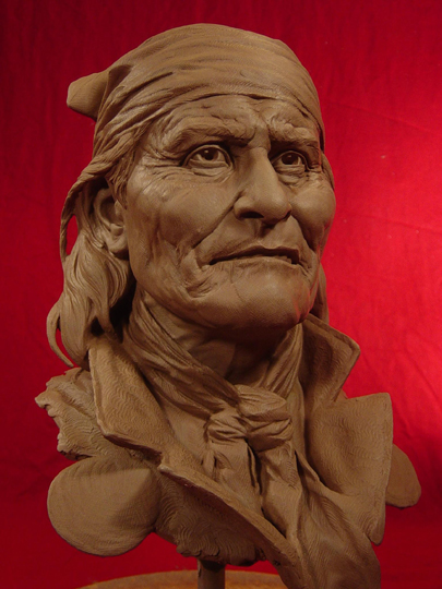 GERONIMO Clay Bust