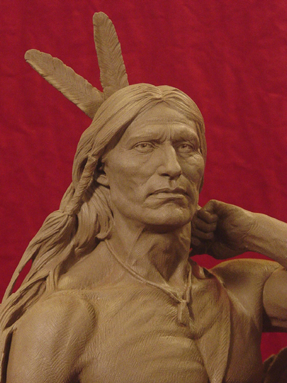 The Archer Clay Sculpture by Greg Polutanovich