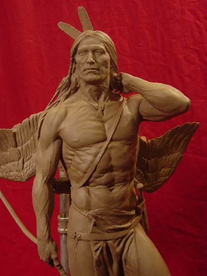 The Archer Clay Sculpture by Greg Polutanovich