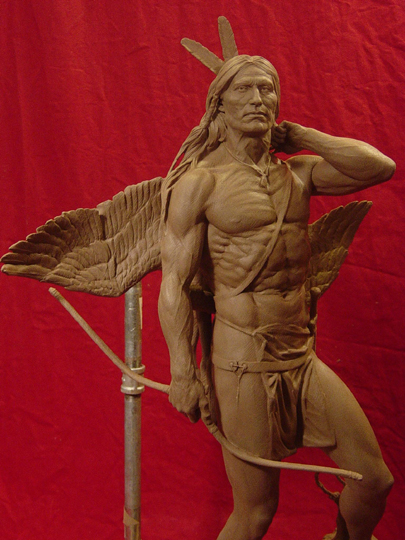 The Archer Clay Sculpture by Greg Polutanovich