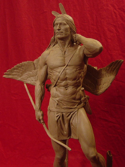 The Archer Clay Sculpture by Greg Polutanovich