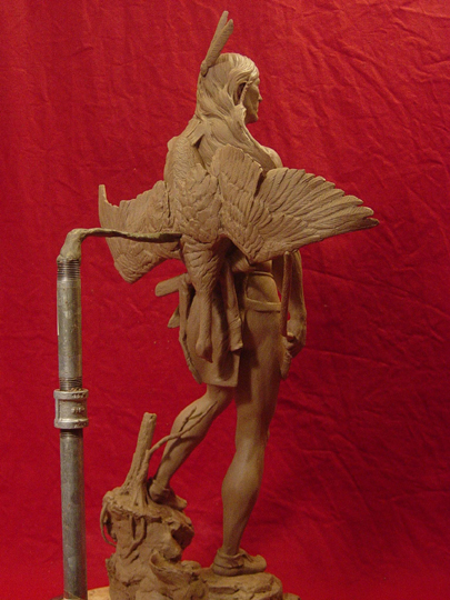 The Archer Clay Sculpture by Greg Polutanovich