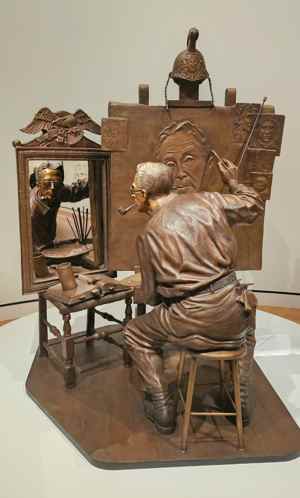 Triple Portrait #NormanRockwell Bronze Statue by #GregPolutanovich