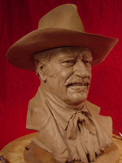 SHOOTIST Clay Sculpture by Greg Polutanovich