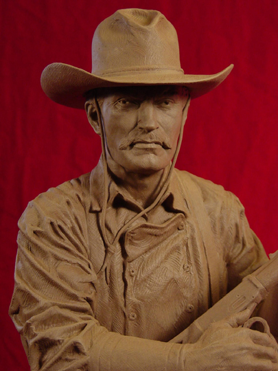 Tom Horn Clay Sculpture